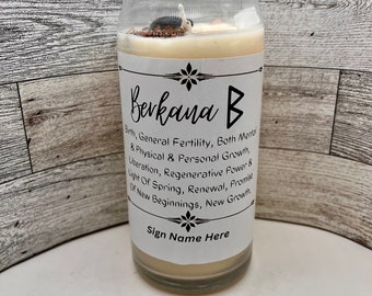 Berkana Sigil Candle