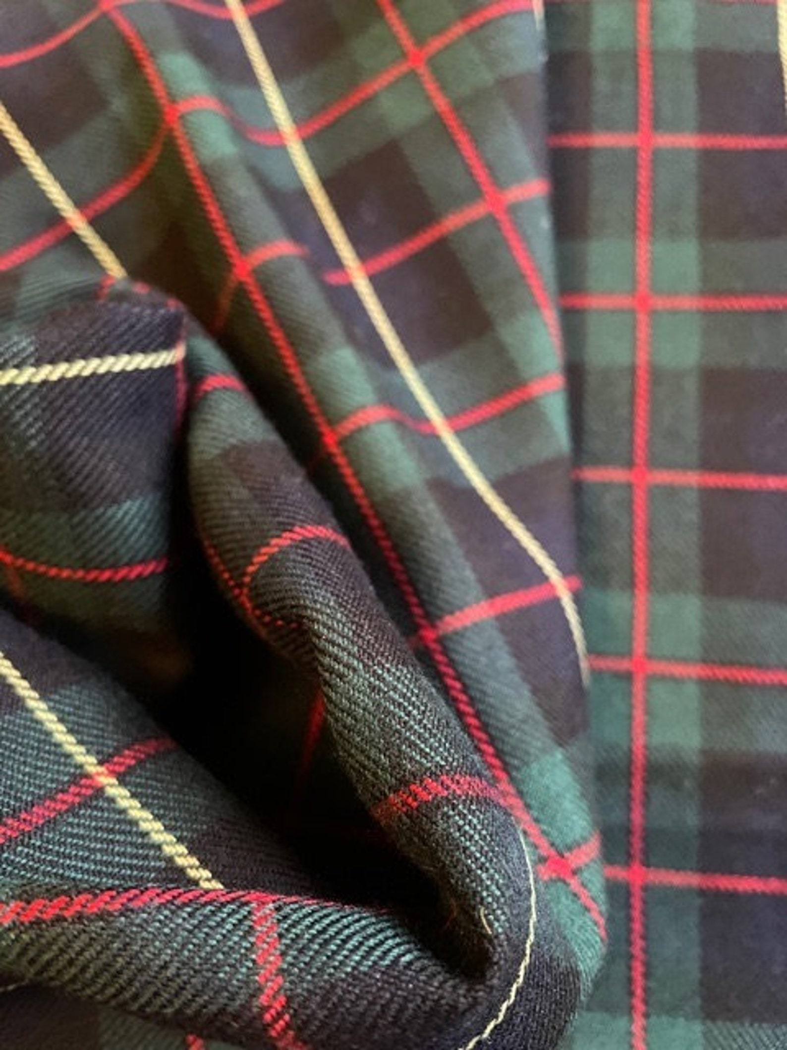 Modern Pure Wool Lightweight Tartan Campbell of Cawdor 148cm - Etsy