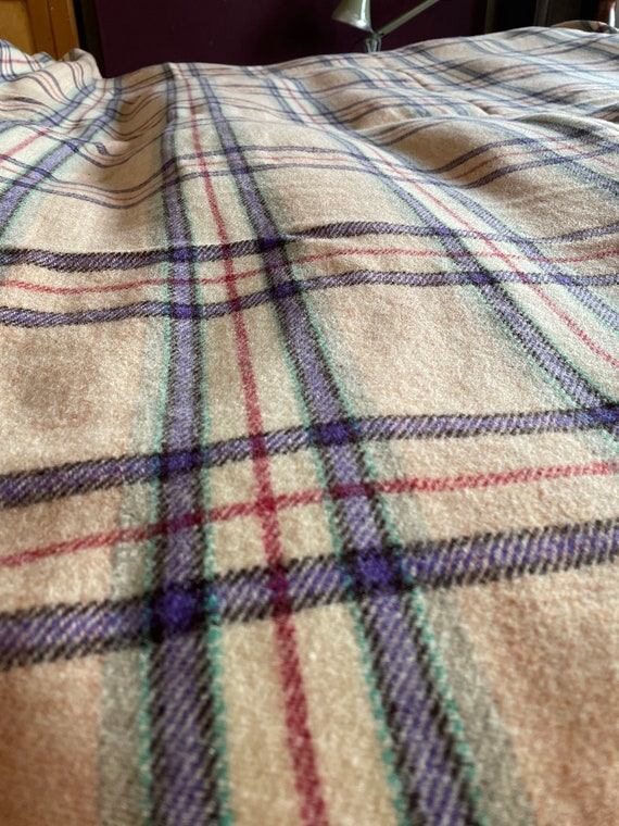 Traditional Vintage Welsh Wool Blanket Carthen in Apricot Etsy UK