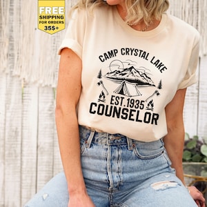 Camp Crystal Lake, Friday The 13th tshirt, camp crystal lake shirt, mrs voorhees, horror movie shirts, horror fan gift, horror movie gifts