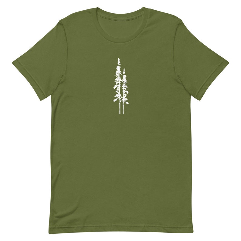 Pine Tree Shirt Outdoor Tshirt Tree Graphic Tee Two Pines Nature Shirt Tree Shirt