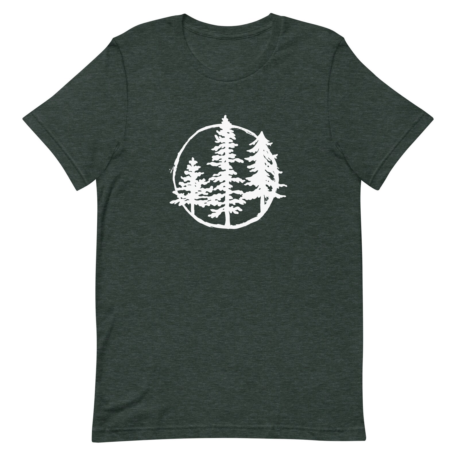 Evergreen Trees Graphic Tshirt Pine Tree Tee Etsy