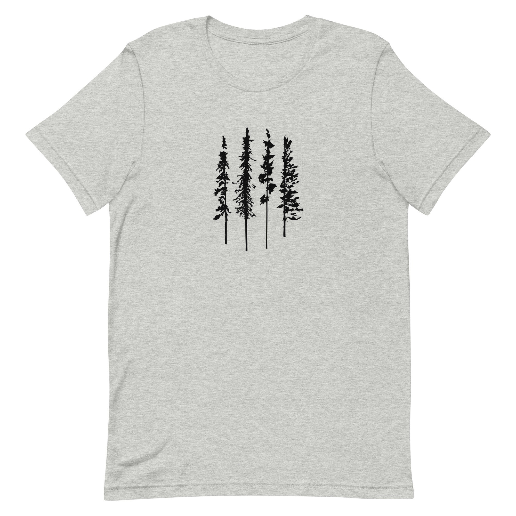 Skinny Pine Trees T-shirt Pine Tree Shirt Tree Graphic Tee - Etsy