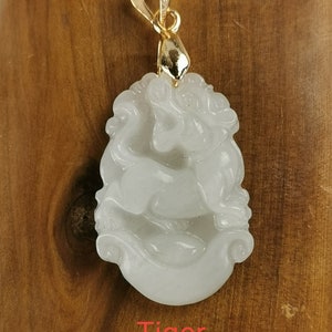 Sale!  100% Natural Jadeite Jade |  Chinese Zodiac Carved Jade Pendant|Pendant ONLY-p014