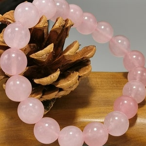 Natural Rose Quartz Beads Smooth Round 10mm and 6mm