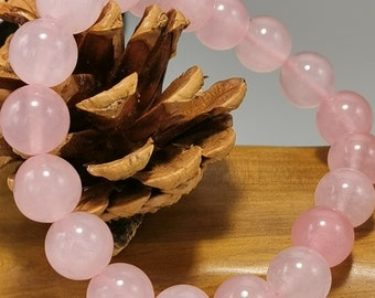 Natural Rose Quartz Beads Smooth Round 10mm and 6mm