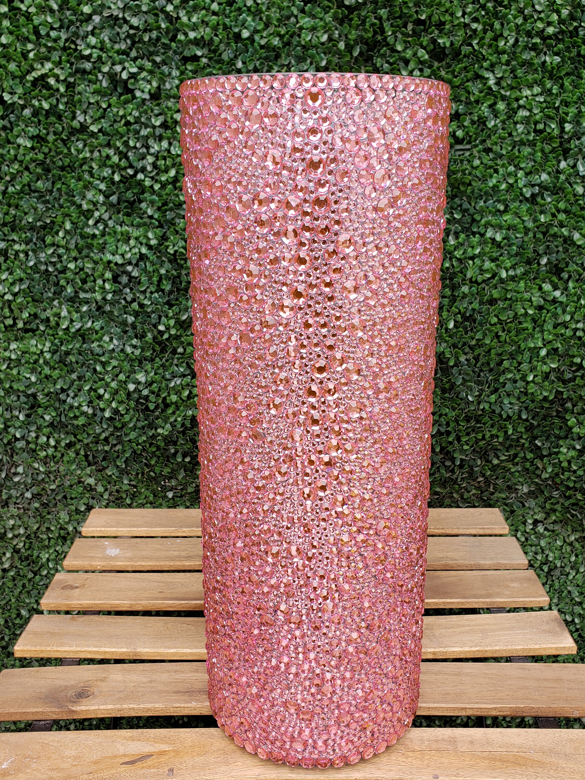 Pink Rhinestone Vase Etsy