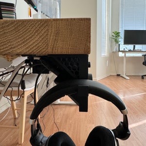 Fäste för infälld montering under skrivbordet för Elgato Wave XLR + avtagbart stativ för hörlurar/hörlurar bild 4