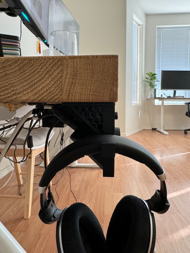Fäste för infälld montering under skrivbordet för Elgato Wave XLR + avtagbart stativ för hörlurar/hörlurar bild 4