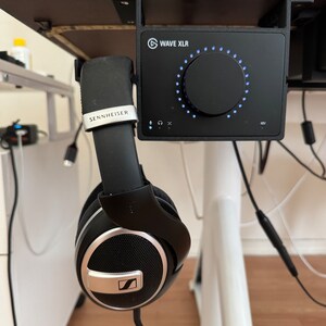 Fäste för infälld montering under skrivbordet för Elgato Wave XLR + avtagbart stativ för hörlurar/hörlurar bild 2