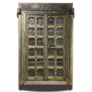 Vintage Rustic Wooden Door | Handcrafted Antique Door | Distressed Wood Architectural Salvage | Unique Garden Gateway, Home Decor, Cafe Door