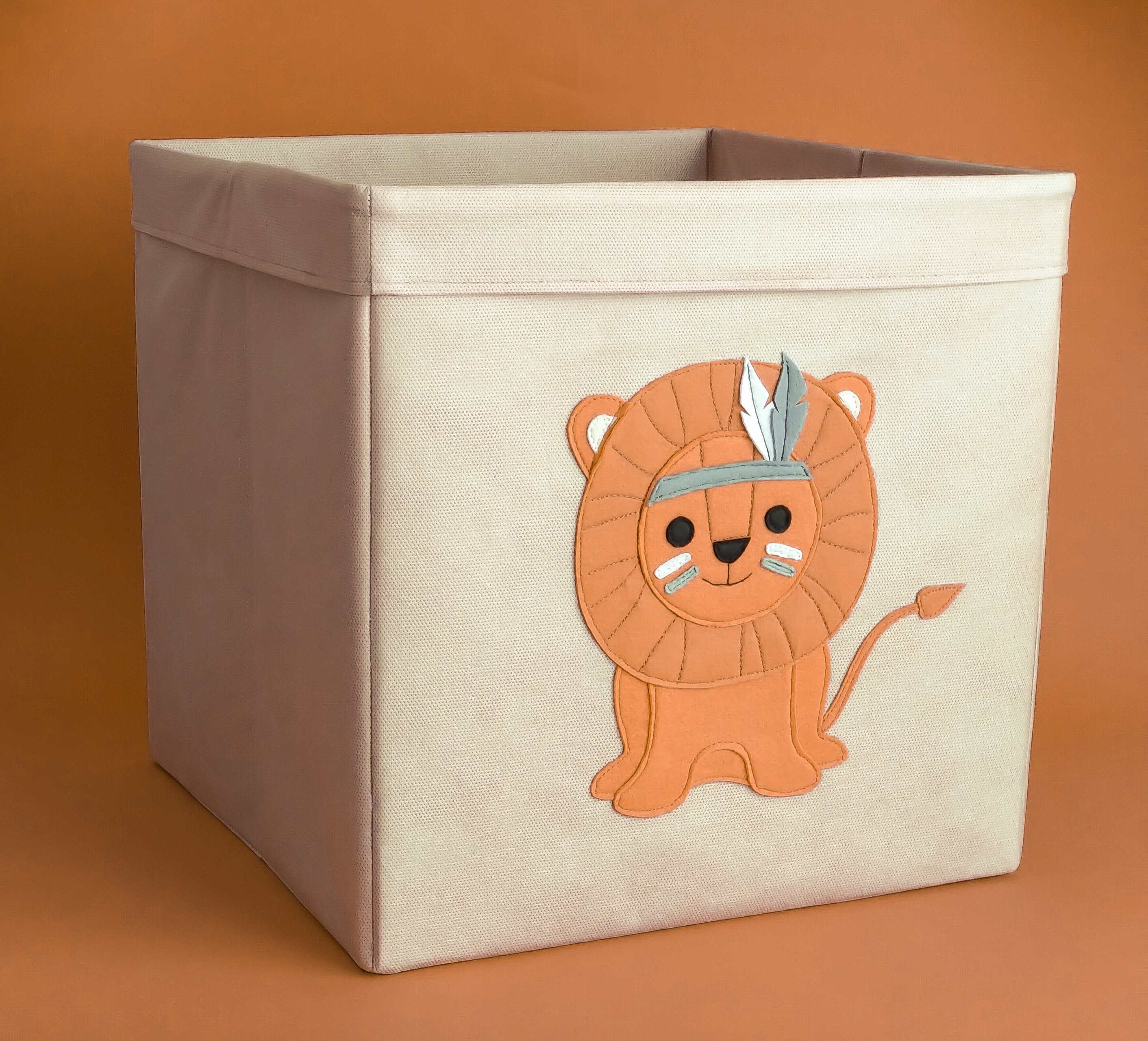 Fabric Toy Storage Box with Lion. Lion Kallax Bin. Kallax Etsy