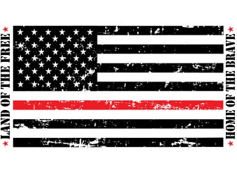 Download Free Fireman Flag Land Of The Free Home Of The Brave Svg Dfx Etsy SVG Cut Files