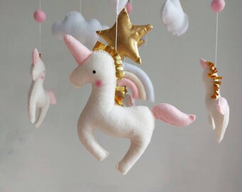 unicorn musical cot mobile