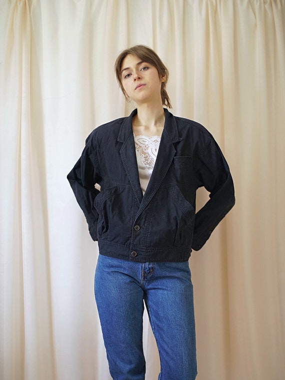black 80s fashion
