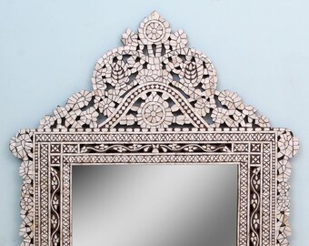 Wood Bone Nlay Mrror Frame Round Bone Nlay Mrror Frame Home Decor