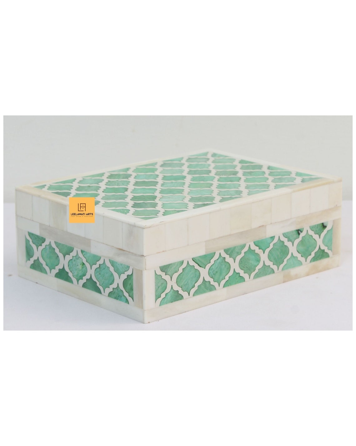 Bone Inlay Box Green Color Jewelry and Gift Decorative Box on - Etsy