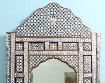 Wood Mirror Frame Moroccan Style Mother Of Pearl Mirror Frame ( Only Frame)