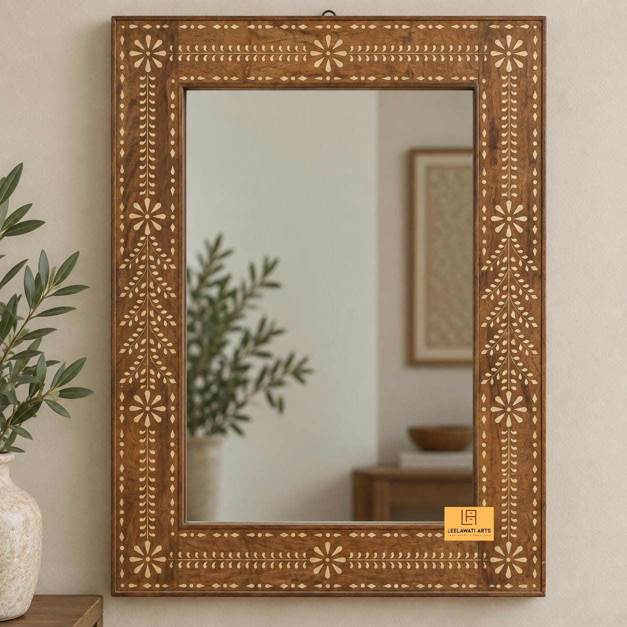 Wall Mirror Wood Inlay - Etsy
