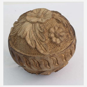 wood carved ball, home decorative carving ball, living room home décor ball, antique unique carving ball, home office decoration