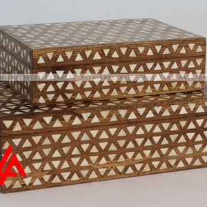 Home Décor Bone Inlay Decorative Jewelry Box /Smart Box