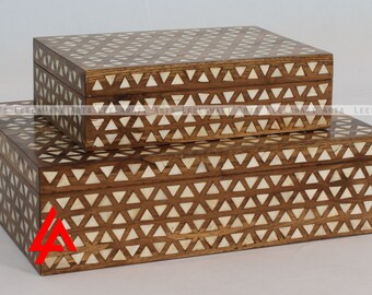 Home Décor Bone Inlay Decorative Jewelry Box /Smart Box