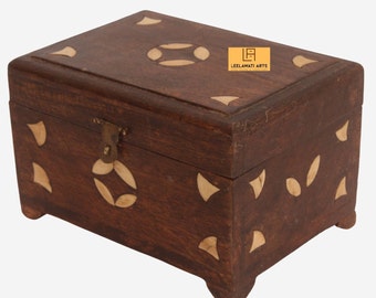 Wood Bone Inlaid Box | Home Décor Box | Living Room Decoration Box | Bone inlay Gifts Storage Box