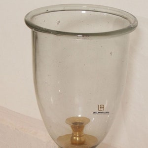 Home Décor Glass Hurricane Candle Holder | Wood Hurricane