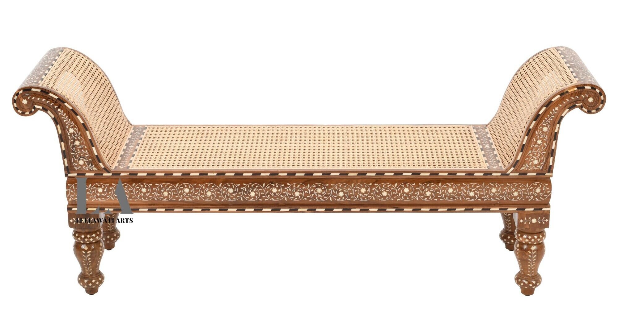 Leelawati Arts : Home Decorative Wood Bone Inlay Bench | Canning Bench ...