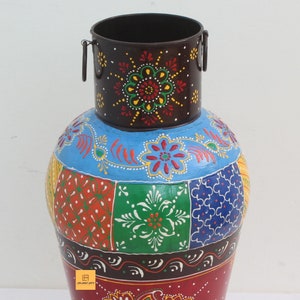 Home Decorative Unique Hand Painted metal vase and Pot Table Decorative , Living Room , Entrance , Flower Pot And Vase in Two Design