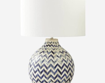 Home Décor Zigzag pattern Bone Inlay Table Lamp Base / Lamp Base / Living Décor Lamp