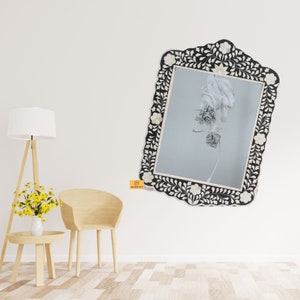 Bone Inlay Mirror Frame