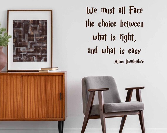 Albus Dumbledore Quote Wall Decal Harry Potter Wall Art Stickers Harry Potter Series Quote For Nursery Kids Room Bedroom Quotes Wall Decor