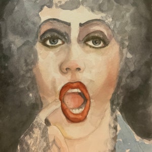 Dr. Frank N Furter Watercolor wall Art print Rocky Horror Inspired