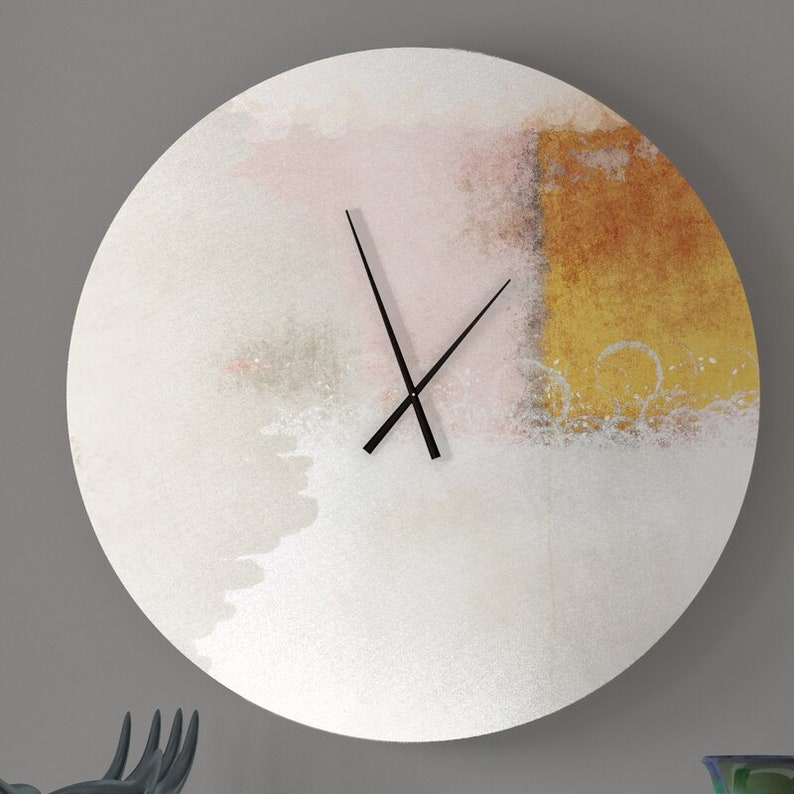 Conscious State Metal Wall Clock Oversized Abstract Fine Art Etsy