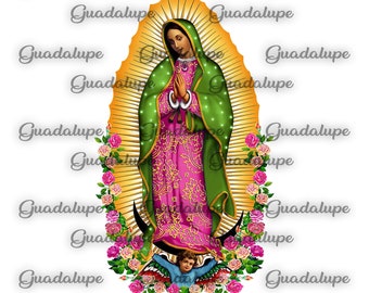 Nuestra Señora de Guadalupe PNG - Alta Resolución para Sublimación, DTG y DTF - Virgen de Guadalupe - Descarga Digital