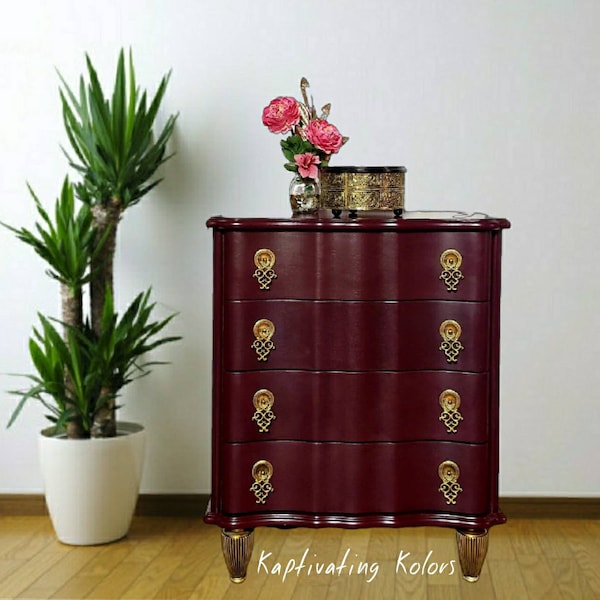 Bombay Co. 4 drawer serpentine chest, dresser, craft cabinet