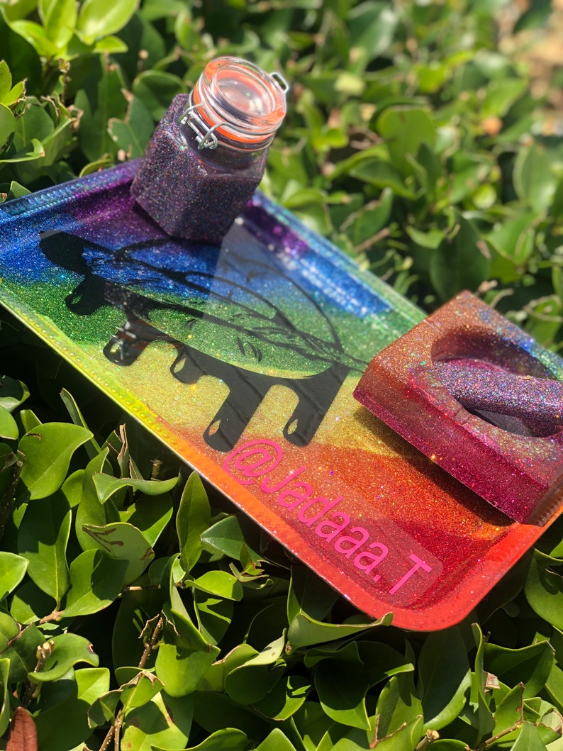 Rainbow Rolling Tray Set Etsy
