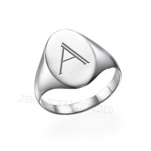 Silver Signet Ring, Personalized Engraved Rings, Monogram Signet Ring, Personalized Rings, Custom Signet Ring, Sterling Silver Signet Ring