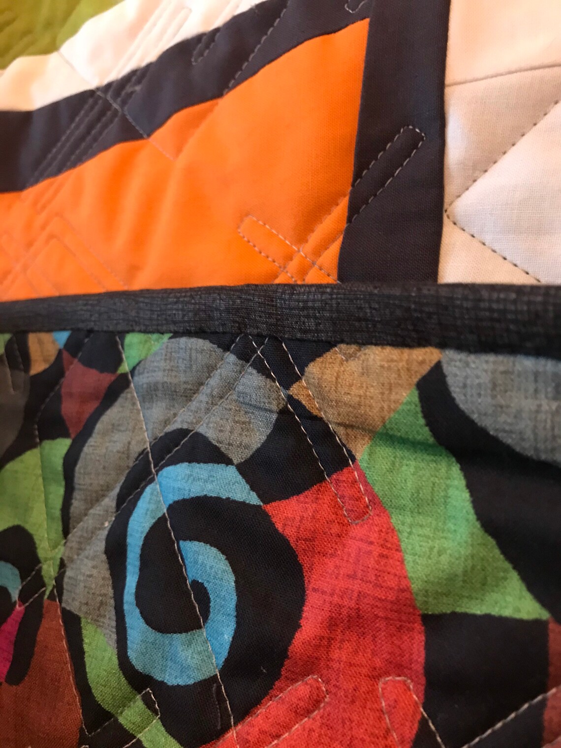 Cheerful Modern Quilt. Gift. Baby Quilt Throw. Etsy