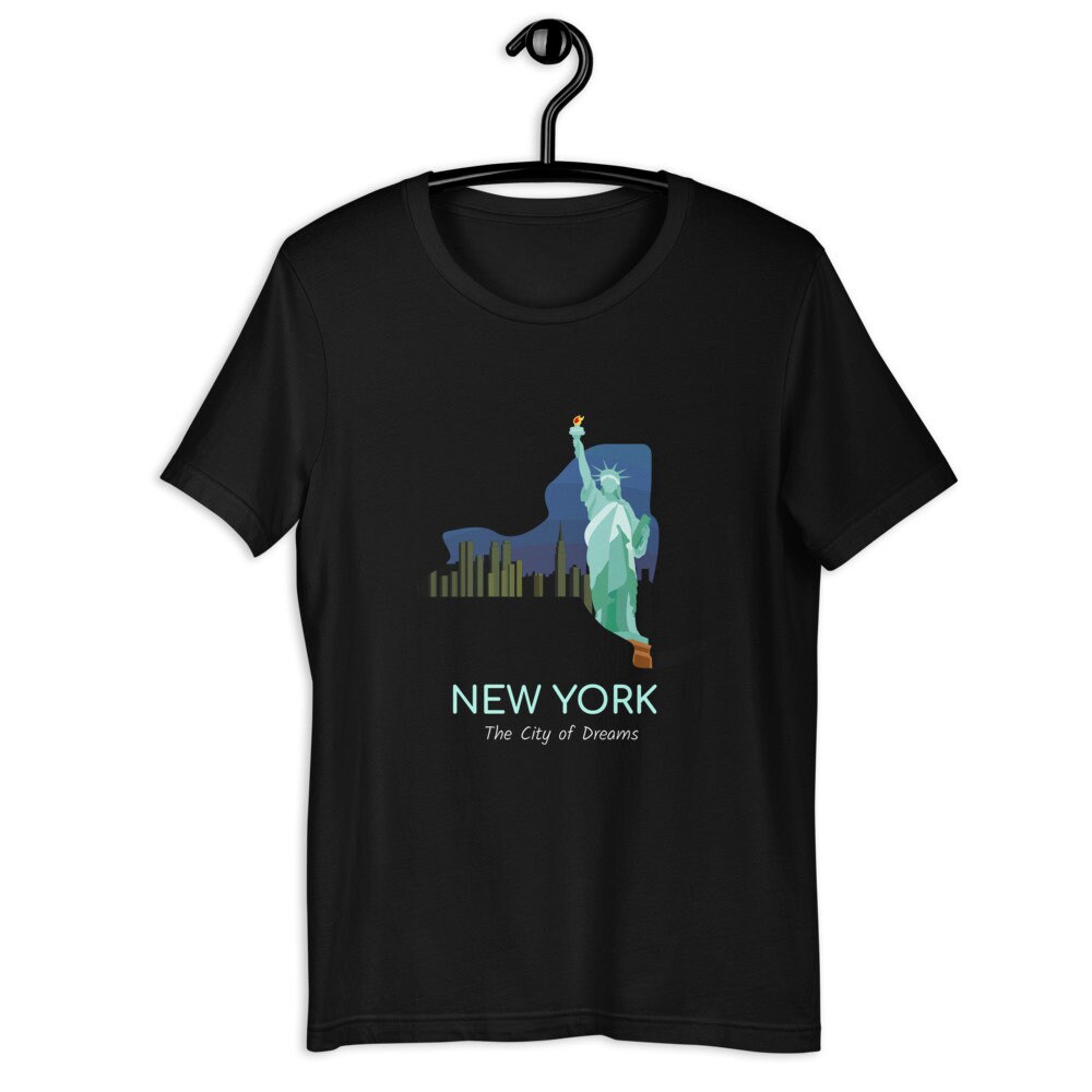New York City Print TShirt Unisex New York T shirt Statue Etsy