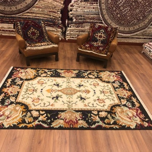 7&#39;.8&#39;&#39;x 5&#39;.57&#39;&#39; Wool Kilim,Handmade Kilim Rug,Moldavian Kilim,Rose Rug,Vintage Rug,Bohemian Rug,Bedroom Rug,Karabagh Rug