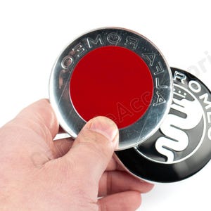 2x Alfa Romeo Black Emblem Set of Two Badges Front and Back 147 156 GT 159 Brera Mito Giulietta Replacement