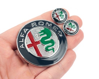 ALFA Romeo Giulia Stelvio Mittelkonsole Knauf Emaille Abzeichen Interieur Tuning