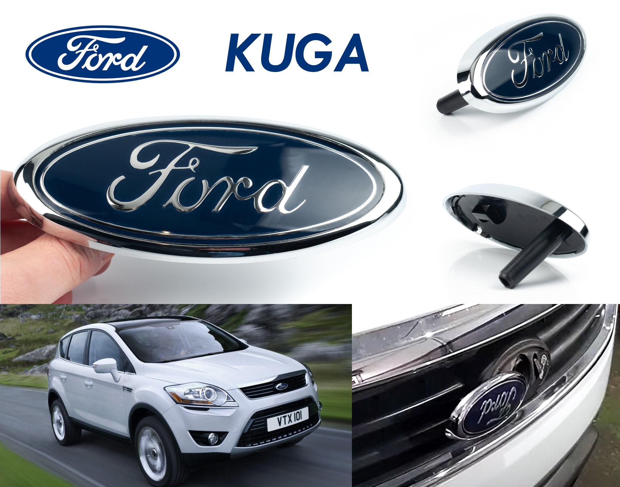 Ford KUGA II FL - CHROME Rear Strip Trunk Tuning Lid 3M Boot