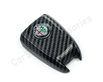 Alfa Romeo Key Fob Cover Carbon Pattern Replacement for Giulia Stelvio
