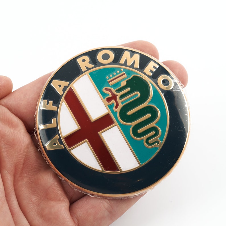 Emblème Badge Alfa Romeo Noir & Blanc - Modèles 159, 147, GT, Mito, Brera - Neuf OEM