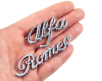 Insigne de coffre Alfa Romeo Spider Duetto Script de démarrage emblème rétro en métal chromé insigne de voiture