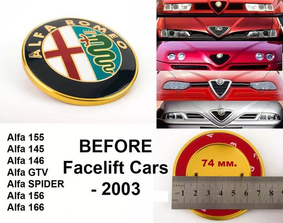 thumbnail image 2 of Chrome Front Grille Frieze With Logo For Alfa Romeo 159 — Mustache Style With Coat Of Arms 2 of 12