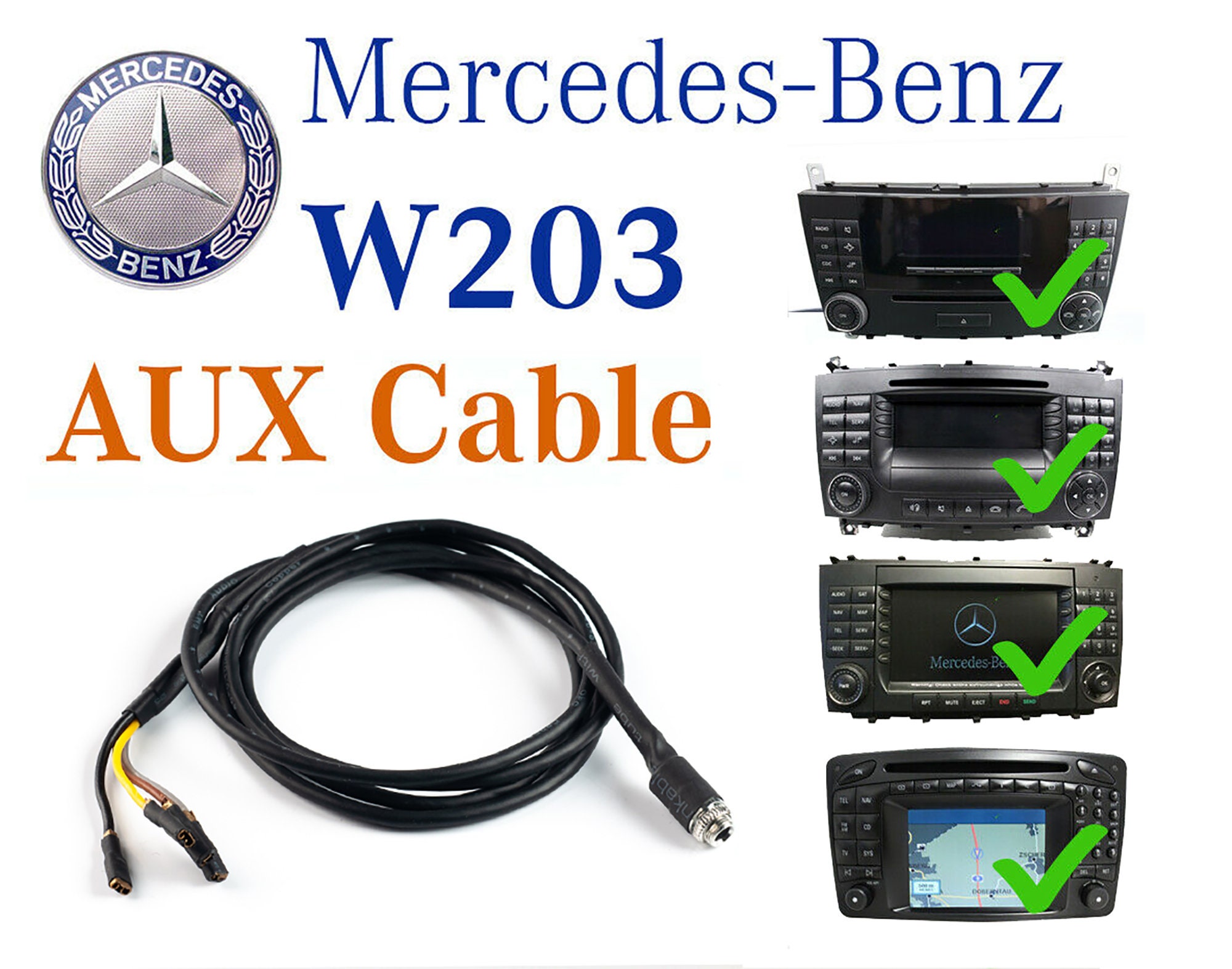W203 aux cable discount